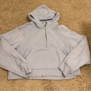 Shop Talulah Light Blue Half-Zip Hoodie